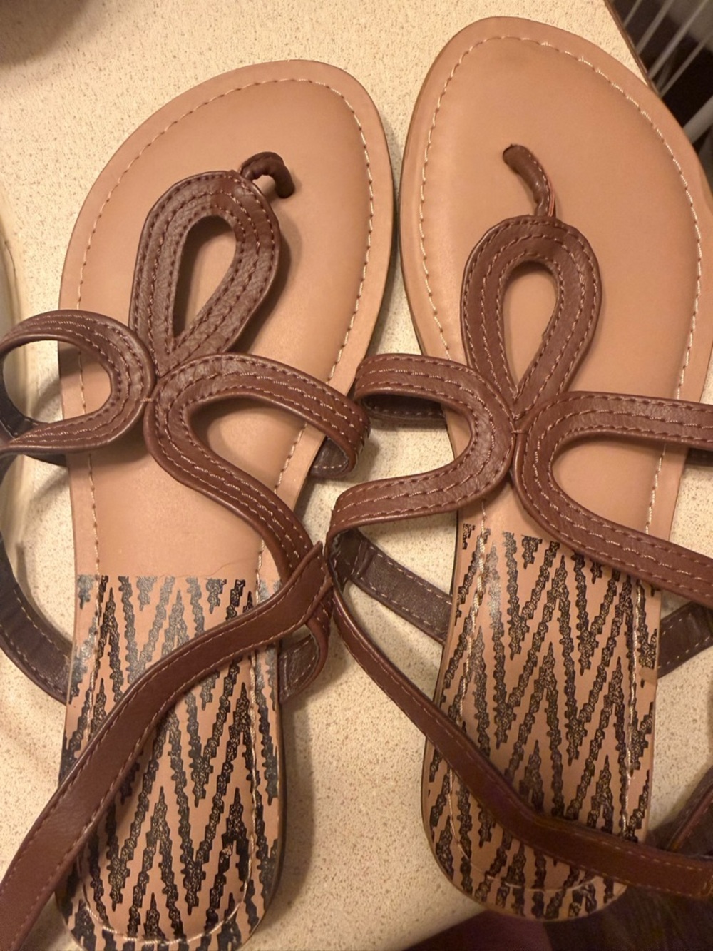 Time and Tru size 7 brown sandals. Never worn.
